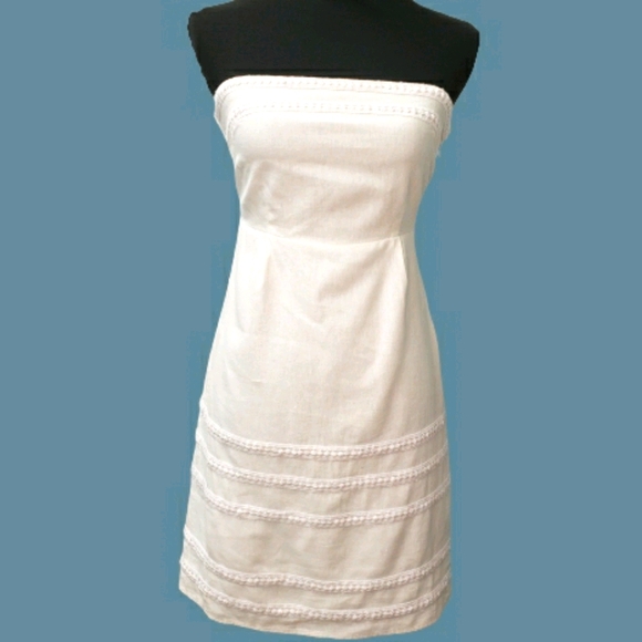 Old Navy Dresses & Skirts - Old Navy White Linen Strapless Sundress Sz 0